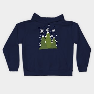 Snowy Forest Kids Hoodie